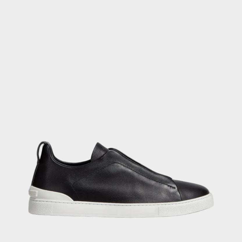 Zgna Sneaker Triple Stitch Leather Black
