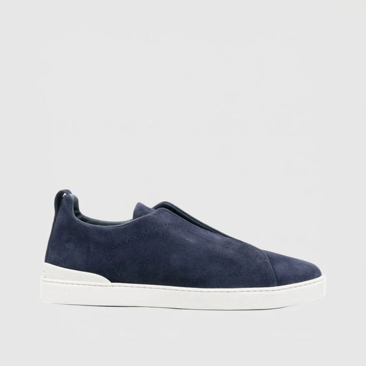 Zgna Sneaker Triple Stitch Suede Blue