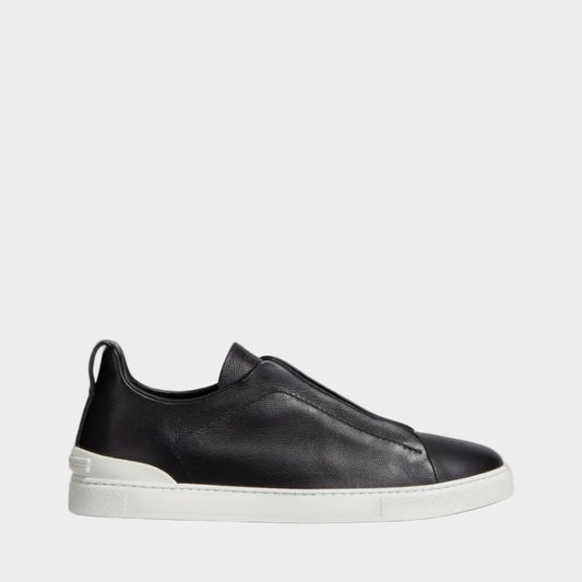 Zgna Sneaker Triple Stitch Leather Black