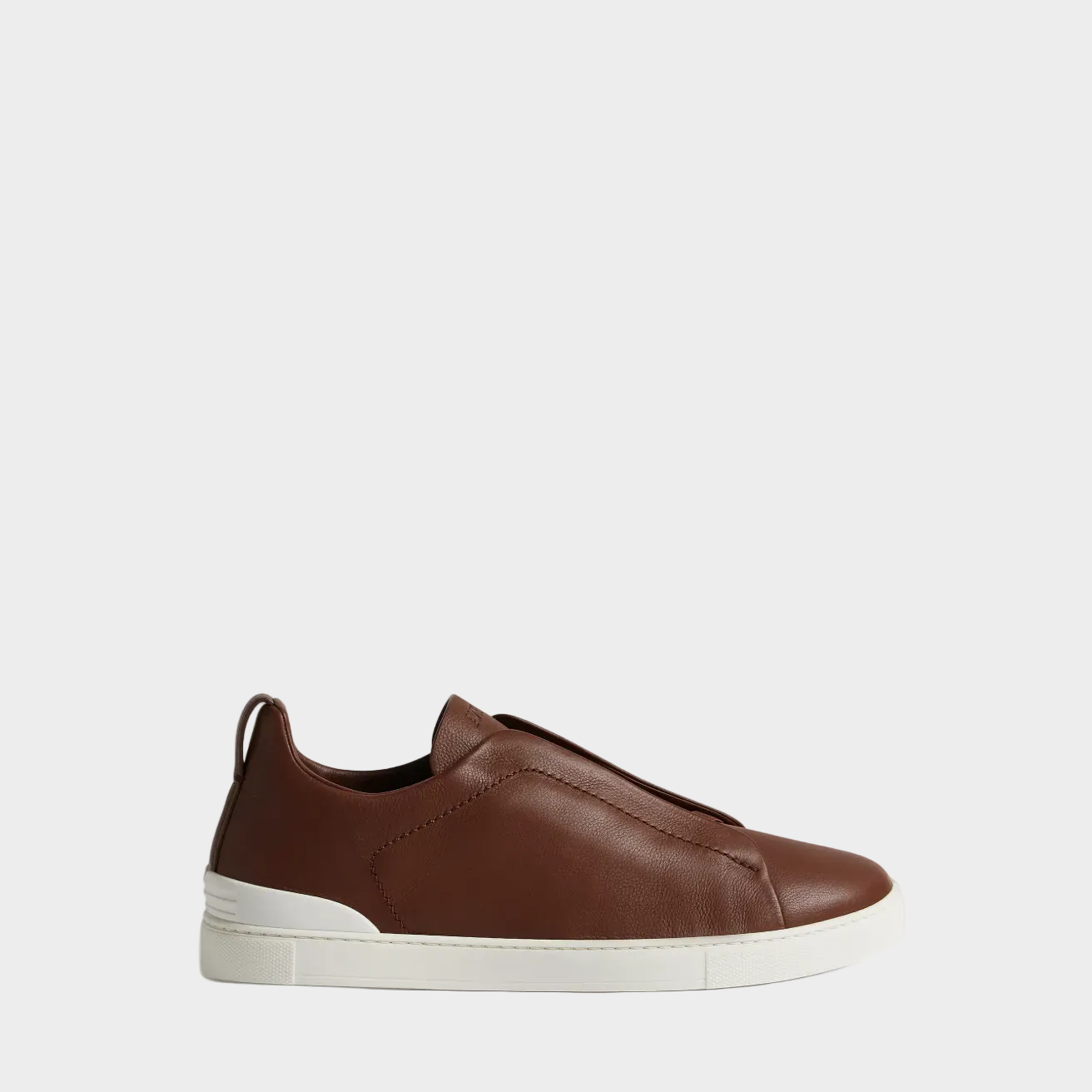 Zgna Sneaker Triple Stitch Leather Brown